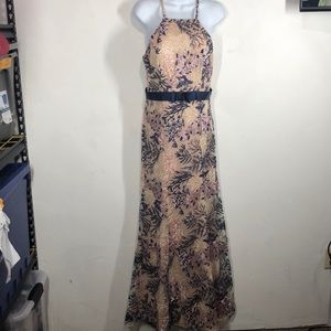 City Triangles pink and blue floral dress size 9